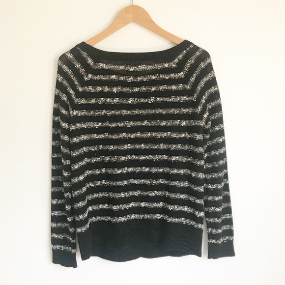LOU & GREY Black Stripe Knit Sweater - Picture 5 of 7